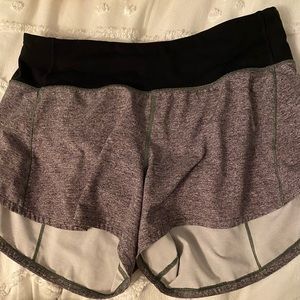Grey lululemon speed up shorts